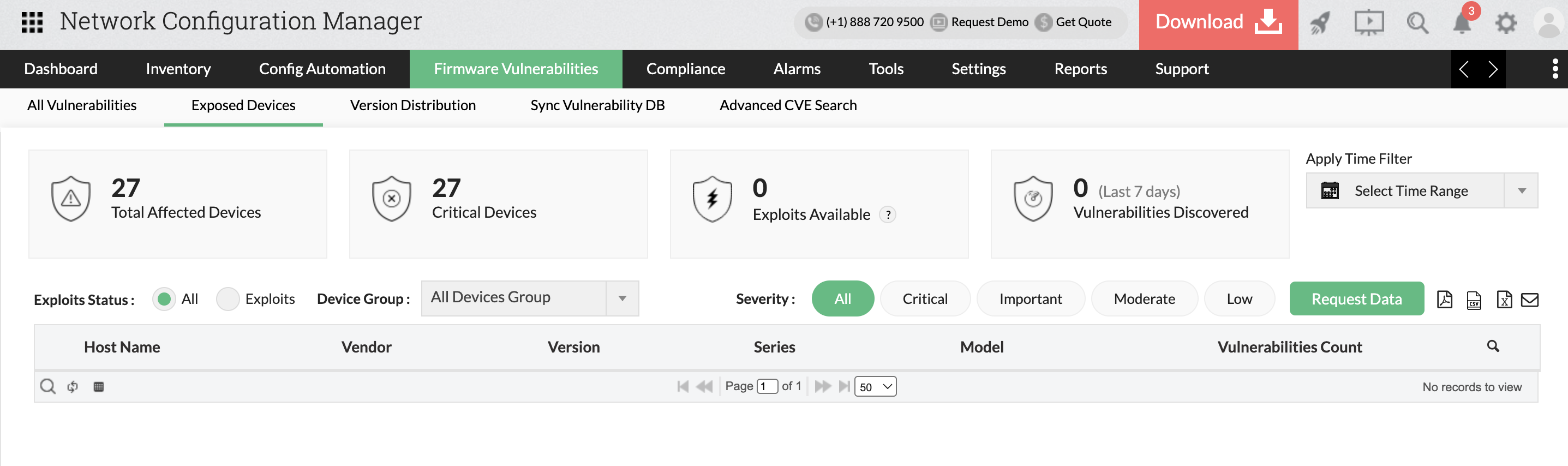 screenshot of ManageEngine Network Configuration Manager